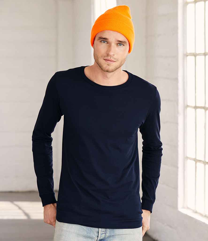 Canvas Unisex Jersey Long Sleeve T-Shirt in by Bella+Canvas — Custom branded clothing by Print Press, featuring premium embroidery produced in our specialist print lab in the UK.