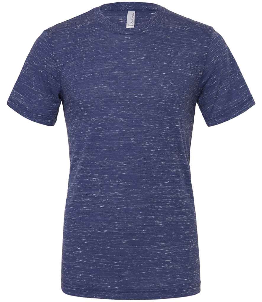 Canvas Unisex Poly/Cotton T-Shirt in Navy Marble by Bella+Canvas — Custom branded clothing by Print Press, featuring premium embroidery produced in our specialist print lab in the UK.