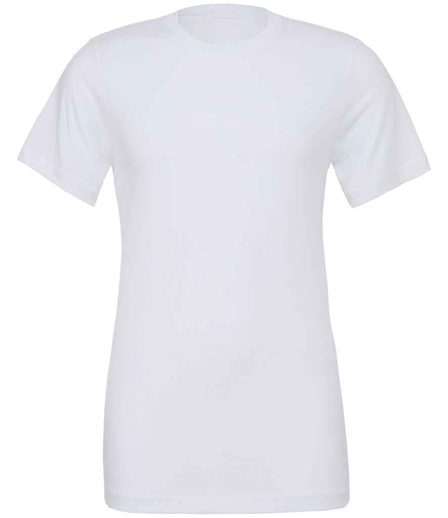 Canvas Unisex Poly/Cotton T-Shirt in White by Bella+Canvas — Custom branded clothing by Print Press, featuring premium embroidery produced in our specialist print lab in the UK.