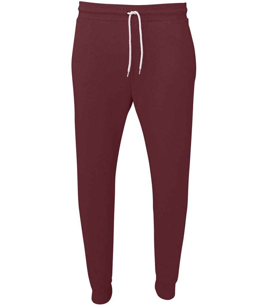 Canvas Unisex Jogger Sweatpants in Maroon by Bella+Canvas — Custom branded clothing by Print Press, featuring premium embroidery produced in our specialist print lab in the UK.
