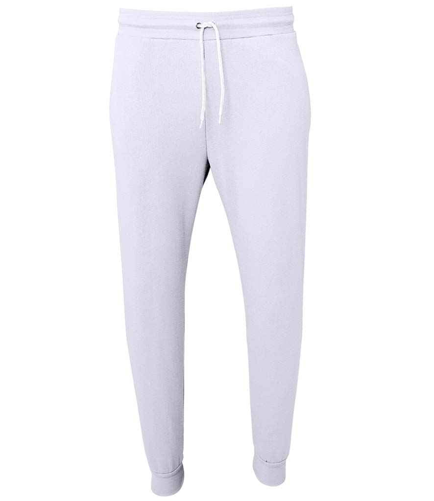 Canvas Unisex Jogger Sweatpants in White by Bella+Canvas — Custom branded clothing by Print Press, featuring premium embroidery produced in our specialist print lab in the UK.