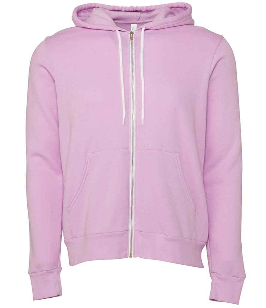 Canvas Unisex Full Zip Hoodie in Lilac by Bella+Canvas — Custom branded clothing by Print Press, featuring premium embroidery produced in our specialist print lab in the UK.
