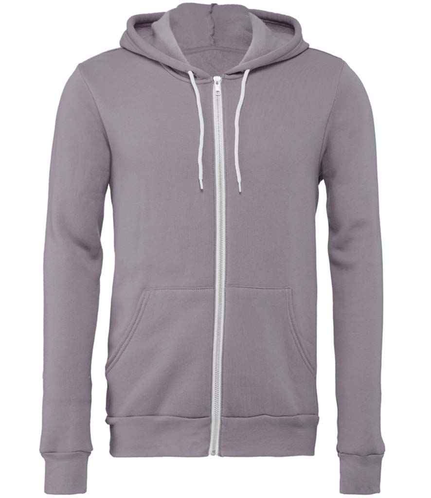 Canvas Unisex Full Zip Hoodie in by Bella+Canvas — Custom branded clothing by Print Press, featuring premium embroidery produced in our specialist print lab in the UK.