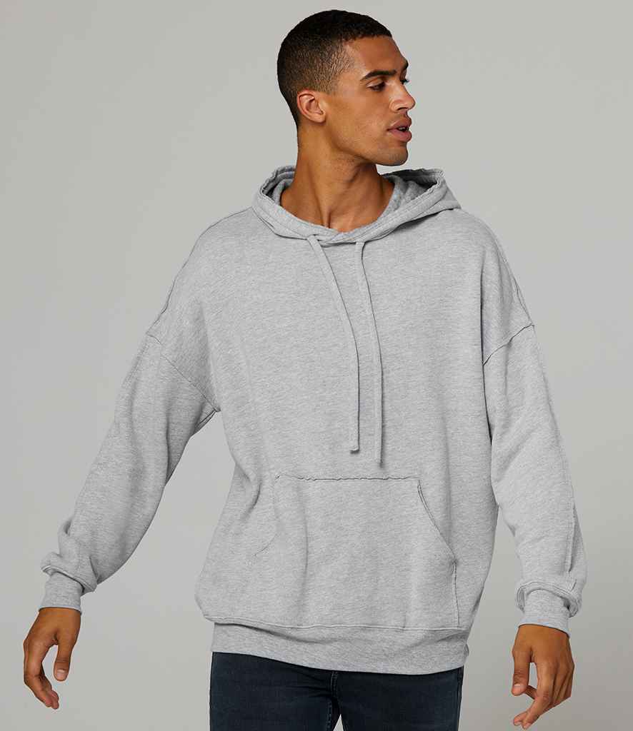 Canvas Unisex Raw Seam Hoodie in Athletic Heather by Bella+Canvas — Custom branded clothing by Print Press, featuring premium embroidery produced in our specialist print lab in the UK.
