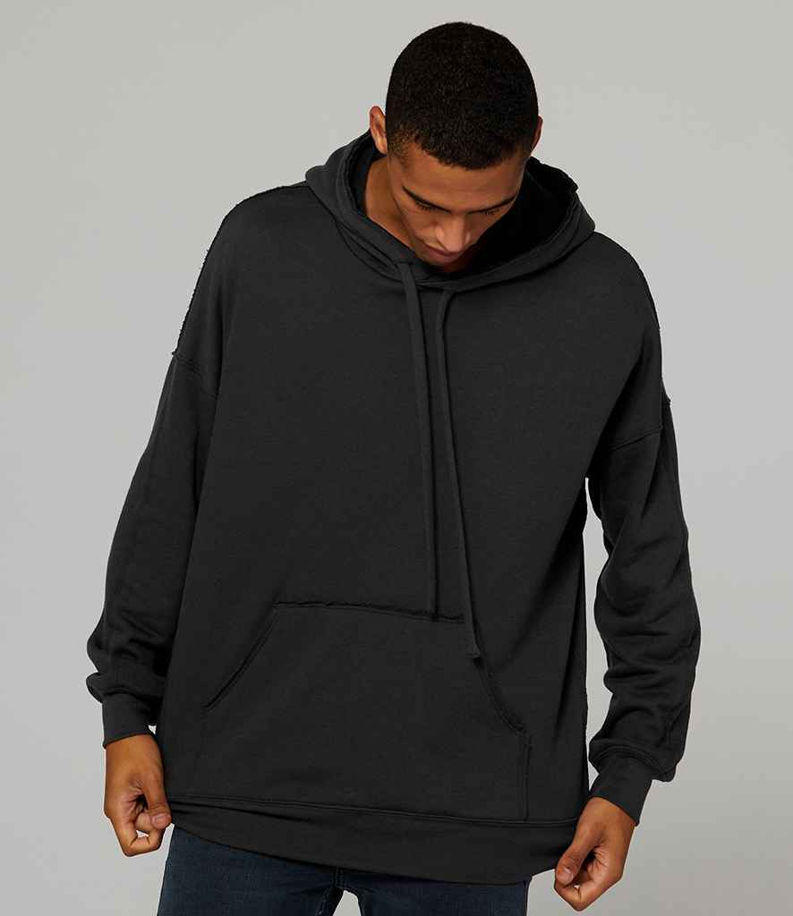 Canvas Unisex Raw Seam Hoodie in Dark Grey Heather by Bella+Canvas — Custom branded clothing by Print Press, featuring premium embroidery produced in our specialist print lab in the UK.