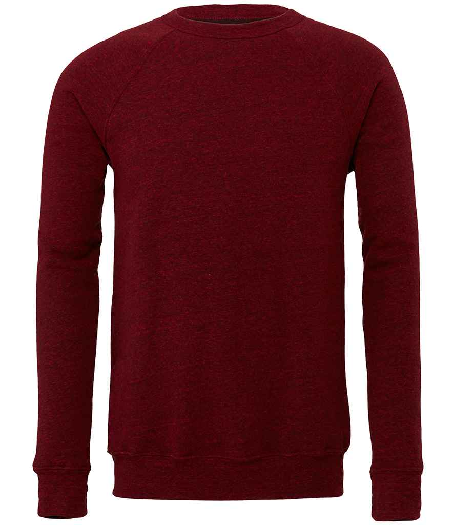 Canvas Unisex Sponge Fleece Sweatshirt in Cardinal Red Tri-Blend by Bella+Canvas — Custom branded clothing by Print Press, featuring premium embroidery produced in our specialist print lab in the UK.