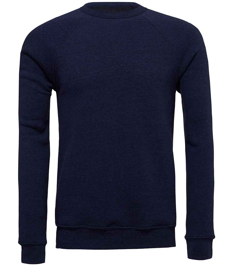 Canvas Unisex Sponge Fleece Sweatshirt in Navy Tri-Blend by Bella+Canvas — Custom branded clothing by Print Press, featuring premium embroidery produced in our specialist print lab in the UK.