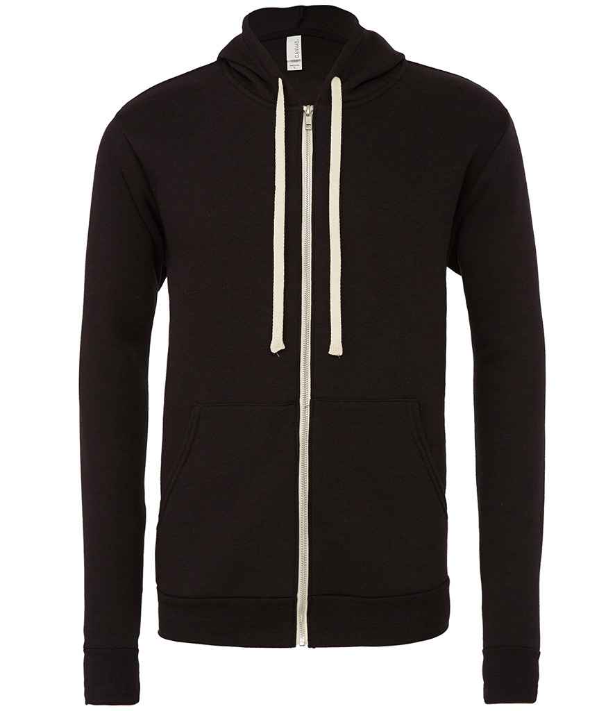 Canvas Unisex Tri-Blend Full Zip Hoodie in by Bella+Canvas — Custom branded clothing by Print Press, featuring premium embroidery produced in our specialist print lab in the UK.