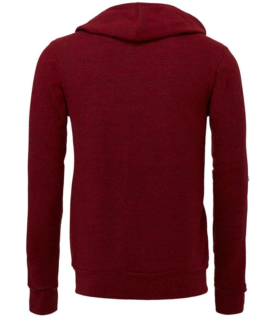 Canvas Unisex Tri-Blend Full Zip Hoodie in by Bella+Canvas — Custom branded clothing by Print Press, featuring premium embroidery produced in our specialist print lab in the UK.