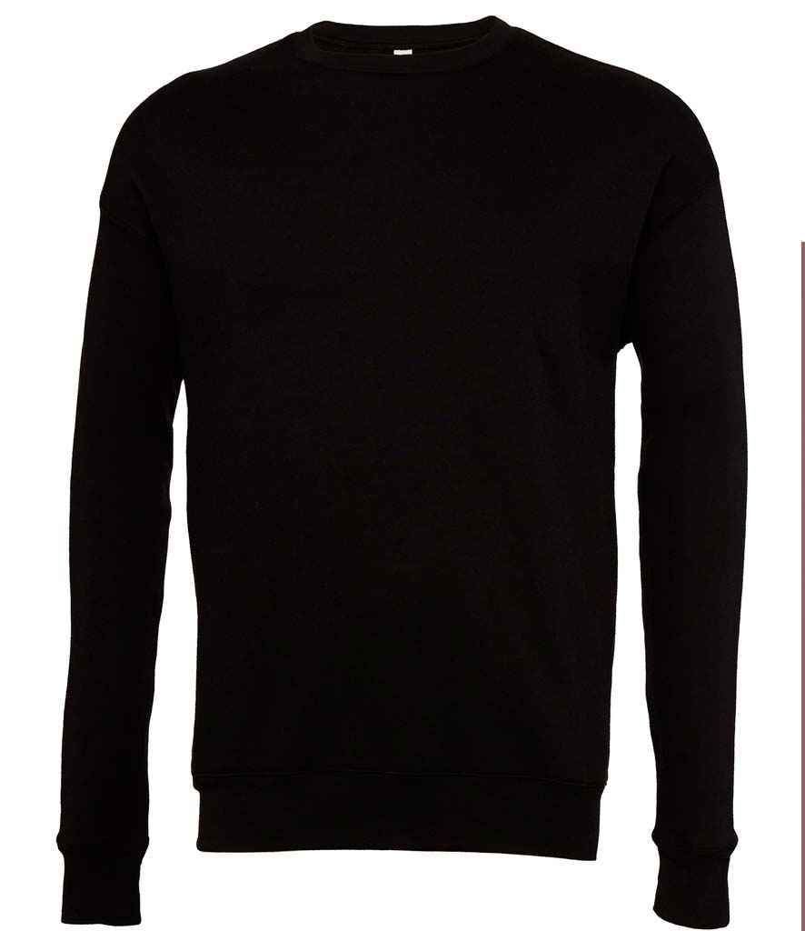 Canvas Unisex Drop Shoulder Sweatshirt in Black by Bella+Canvas — Custom branded clothing by Print Press, featuring premium embroidery produced in our specialist print lab in the UK.
