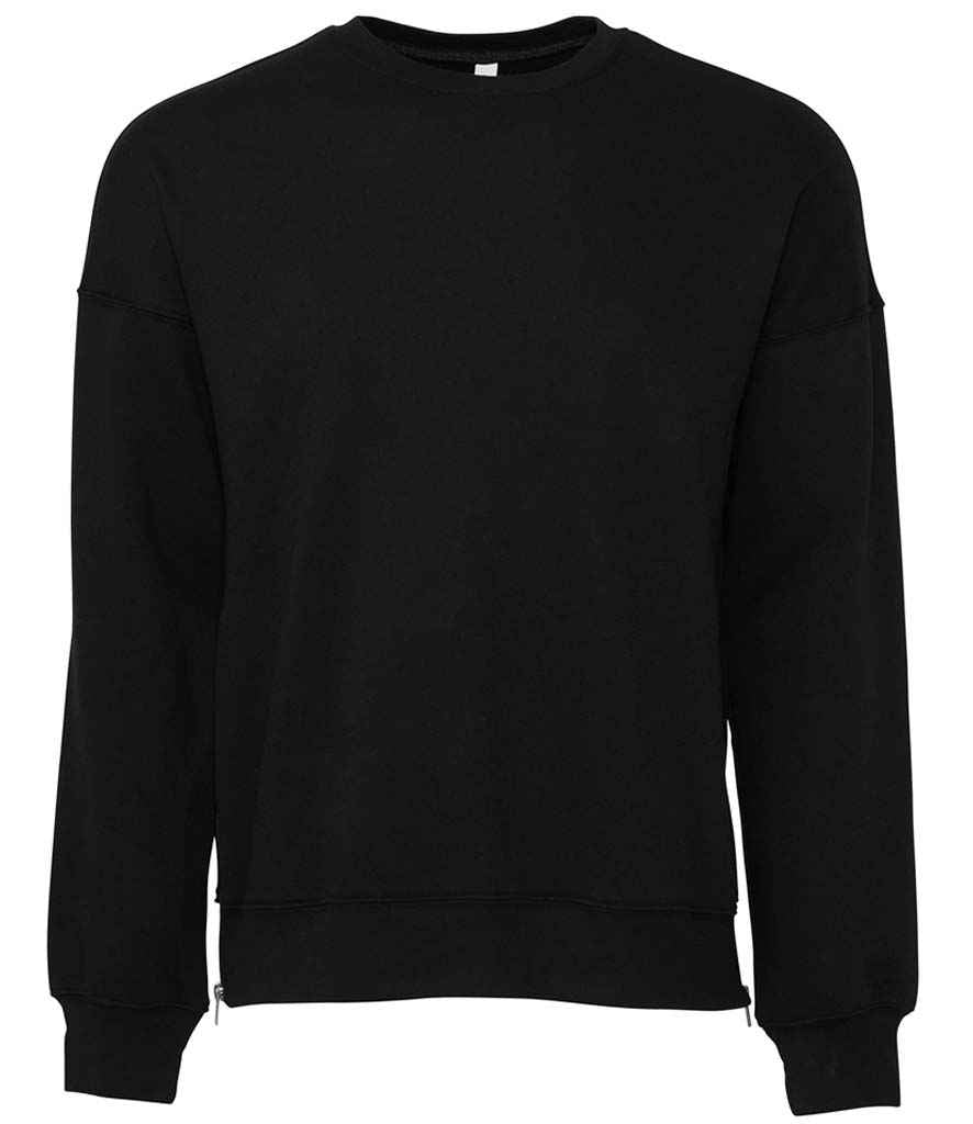 Canvas Unisex Drop Shoulder Sweatshirt in DTG Black by Bella+Canvas — Custom branded clothing by Print Press, featuring premium embroidery produced in our specialist print lab in the UK.