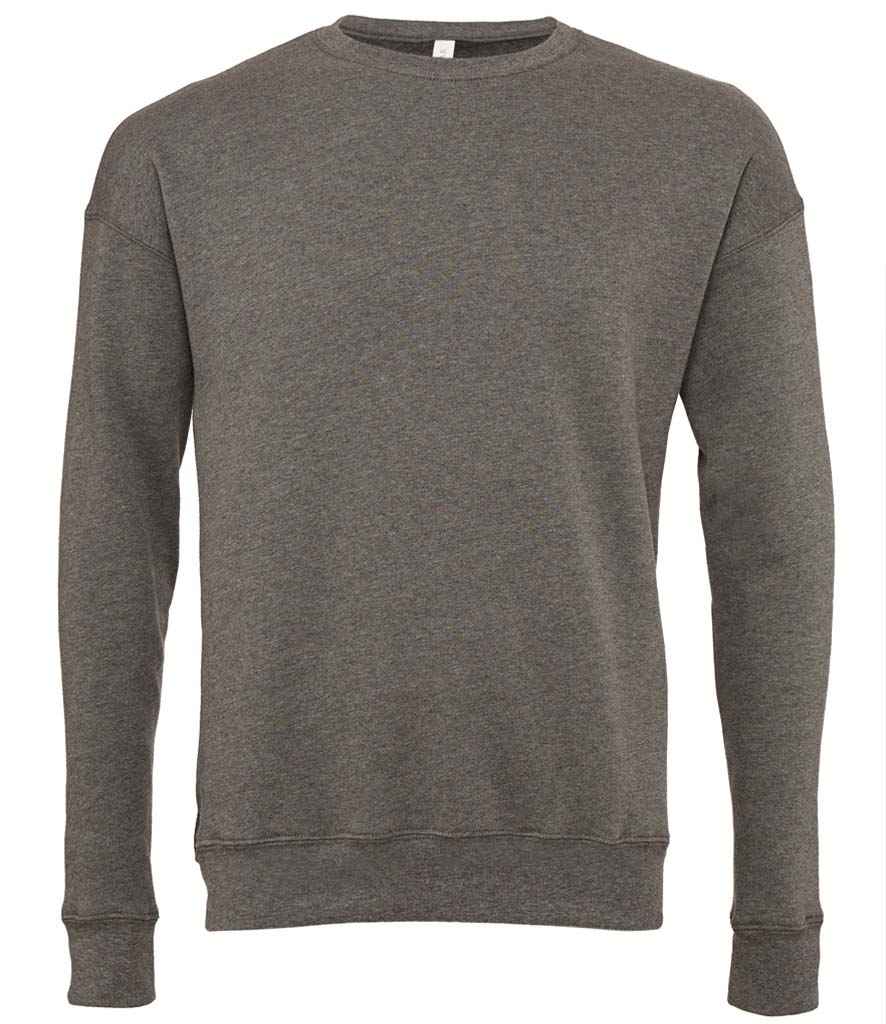 Canvas Unisex Drop Shoulder Sweatshirt in Deep Heather by Bella+Canvas — Custom branded clothing by Print Press, featuring premium embroidery produced in our specialist print lab in the UK.