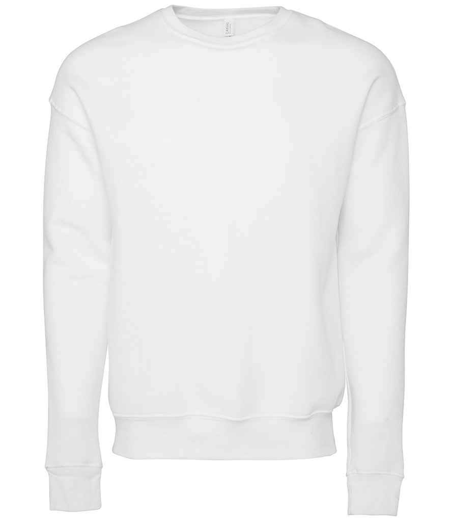 Canvas Unisex Drop Shoulder Sweatshirt in DTG White by Bella+Canvas — Custom branded clothing by Print Press, featuring premium embroidery produced in our specialist print lab in the UK.