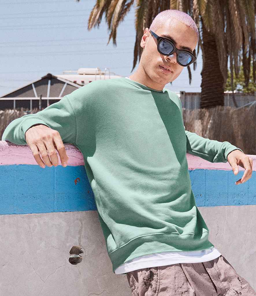 Canvas Unisex Drop Shoulder Sweatshirt in Dusty Blue by Bella+Canvas — Custom branded clothing by Print Press, featuring premium embroidery produced in our specialist print lab in the UK.