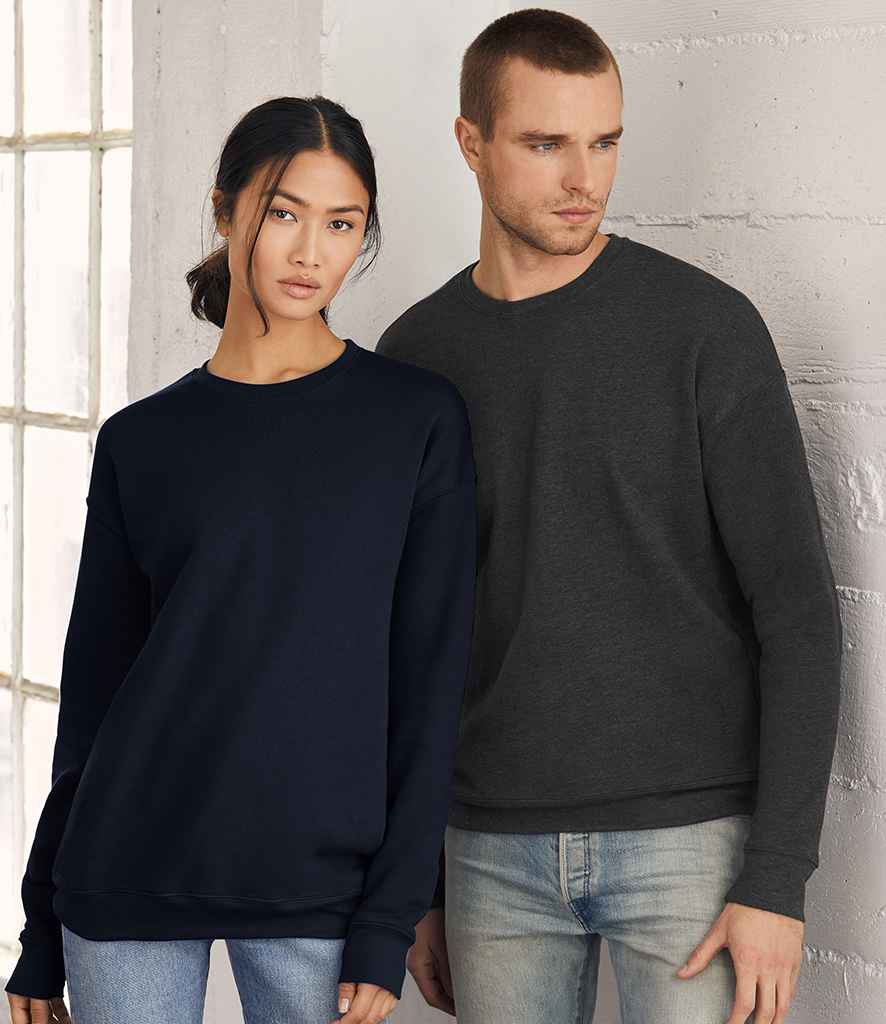 Canvas Unisex Drop Shoulder Sweatshirt in Navy by Bella+Canvas — Custom branded clothing by Print Press, featuring premium embroidery produced in our specialist print lab in the UK.