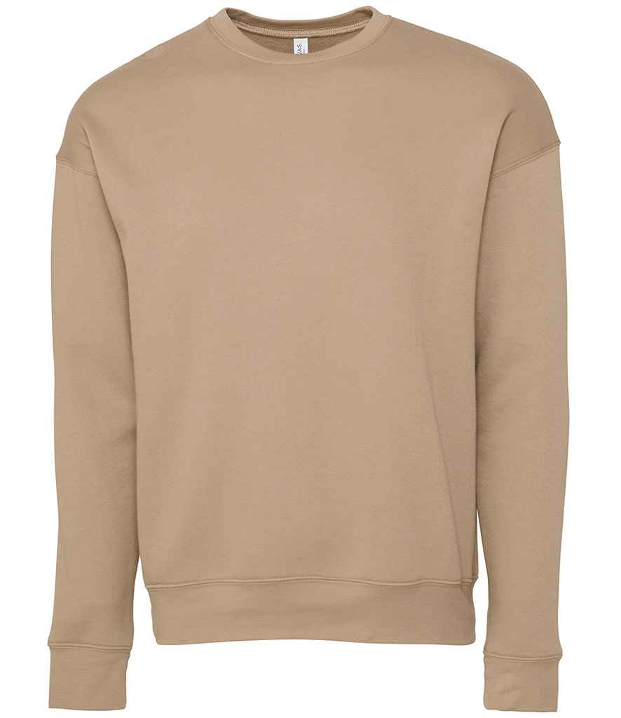 Canvas Unisex Drop Shoulder Sweatshirt in Tan by Bella+Canvas — Custom branded clothing by Print Press, featuring premium embroidery produced in our specialist print lab in the UK.