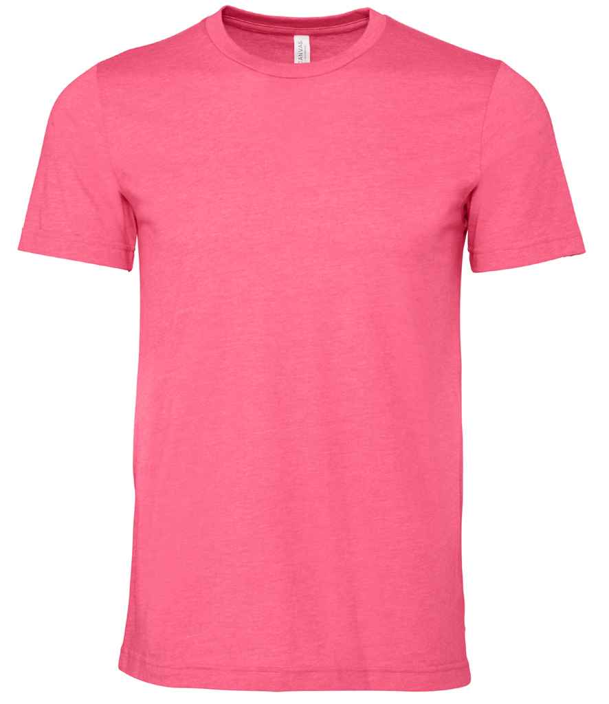Canvas Unisex Heather CVC T-Shirt - (4th Colours) in Heather Charity Pink by Bella+Canvas — Custom branded clothing by Print Press, featuring premium embroidery produced in our specialist print lab in the UK.