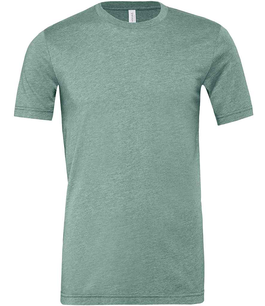 Canvas Unisex Heather CVC T-Shirt in Heather Dusty Blue by Bella+Canvas — Custom branded clothing by Print Press, featuring premium embroidery produced in our specialist print lab in the UK.