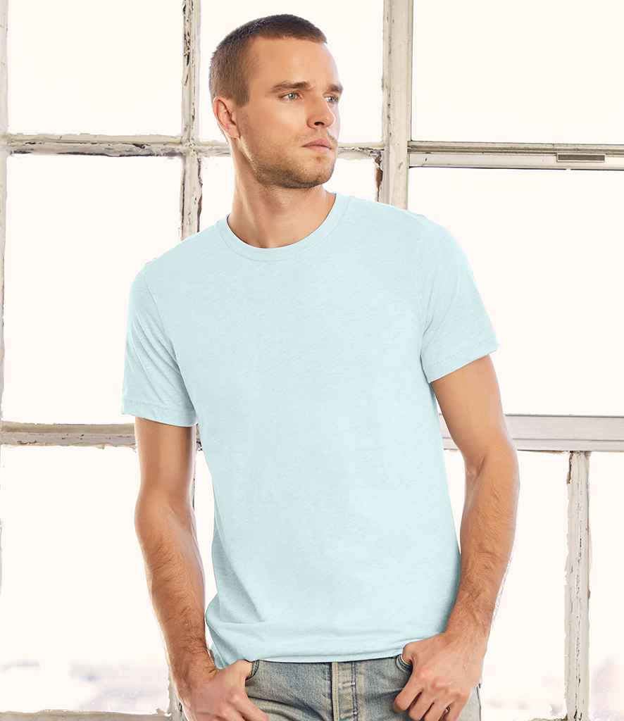 Canvas Unisex Heather CVC T-Shirt - (3rd Colours) in Heather Ice Blue by Bella+Canvas — Custom branded clothing by Print Press, featuring premium embroidery produced in our specialist print lab in the UK.