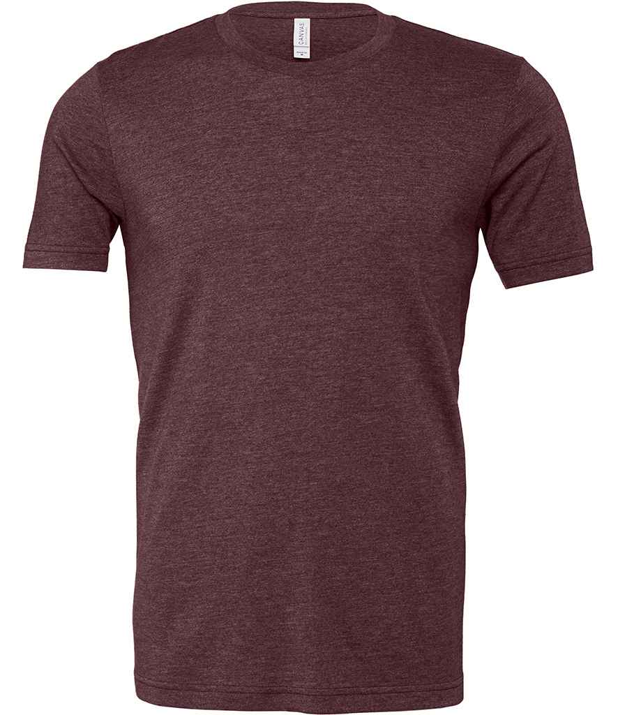 Canvas Unisex Heather CVC T-Shirt - (3rd Colours) in Heather Maroon by Bella+Canvas — Custom branded clothing by Print Press, featuring premium embroidery produced in our specialist print lab in the UK.