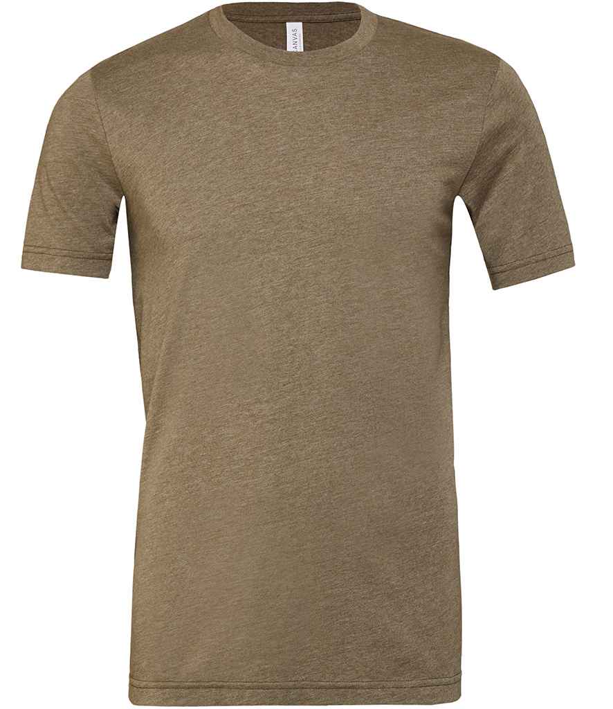 Canvas Unisex Heather CVC T-Shirt - (3rd Colours) in Heather Olive by Bella+Canvas — Custom branded clothing by Print Press, featuring premium embroidery produced in our specialist print lab in the UK.