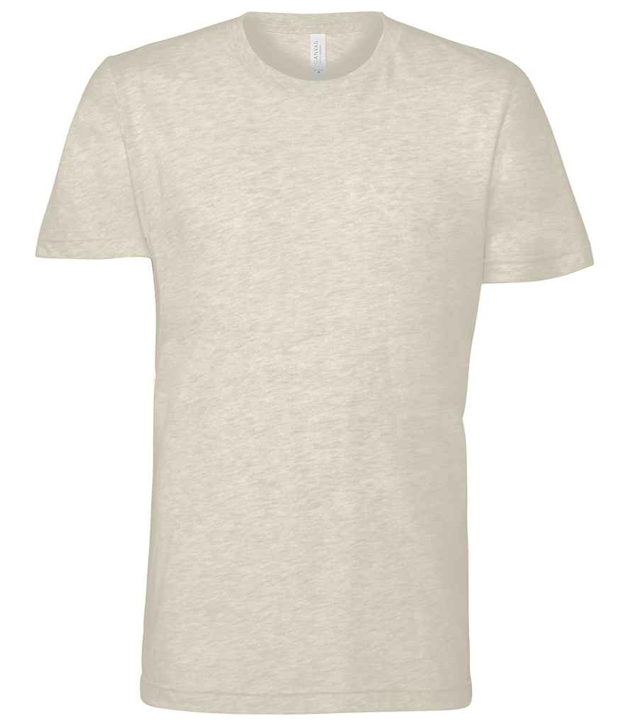 Canvas Unisex Heather CVC T-Shirt in Heather Prism Natural by Bella+Canvas — Custom branded clothing by Print Press, featuring premium embroidery produced in our specialist print lab in the UK.
