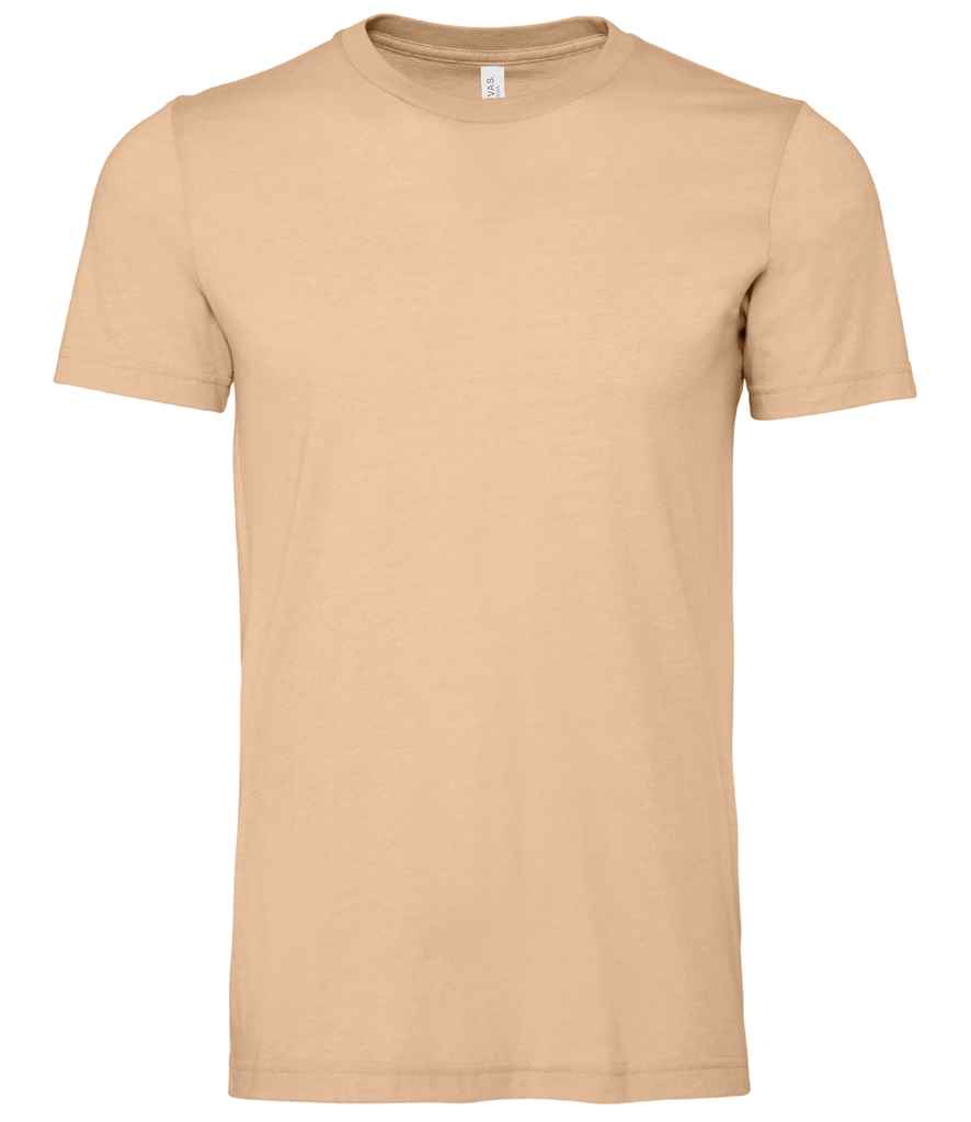 Canvas Unisex Heather CVC T-Shirt in Heather Sand Dune by Bella+Canvas — Custom branded clothing by Print Press, featuring premium embroidery produced in our specialist print lab in the UK.