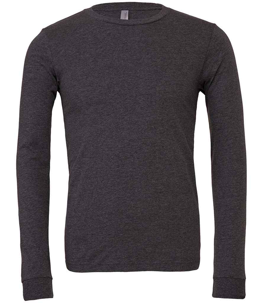 Canvas Unisex Heather CVC Long Sleeve T-Shirt in by Bella+Canvas — Custom branded clothing by Print Press, featuring premium embroidery produced in our specialist print lab in the UK.