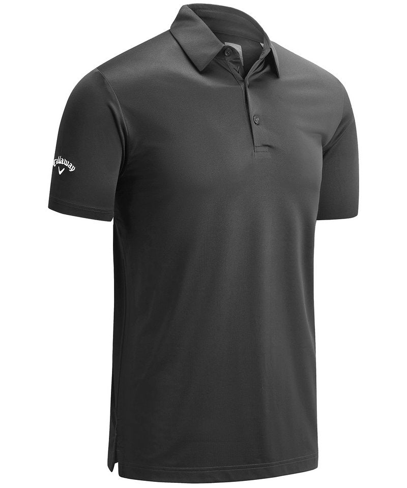 Swing Tech™ Solid Polo in Grey (Asphalt) by Callaway — Custom branded clothing by Print Press, featuring premium embroidery produced in our specialist print lab in the UK.