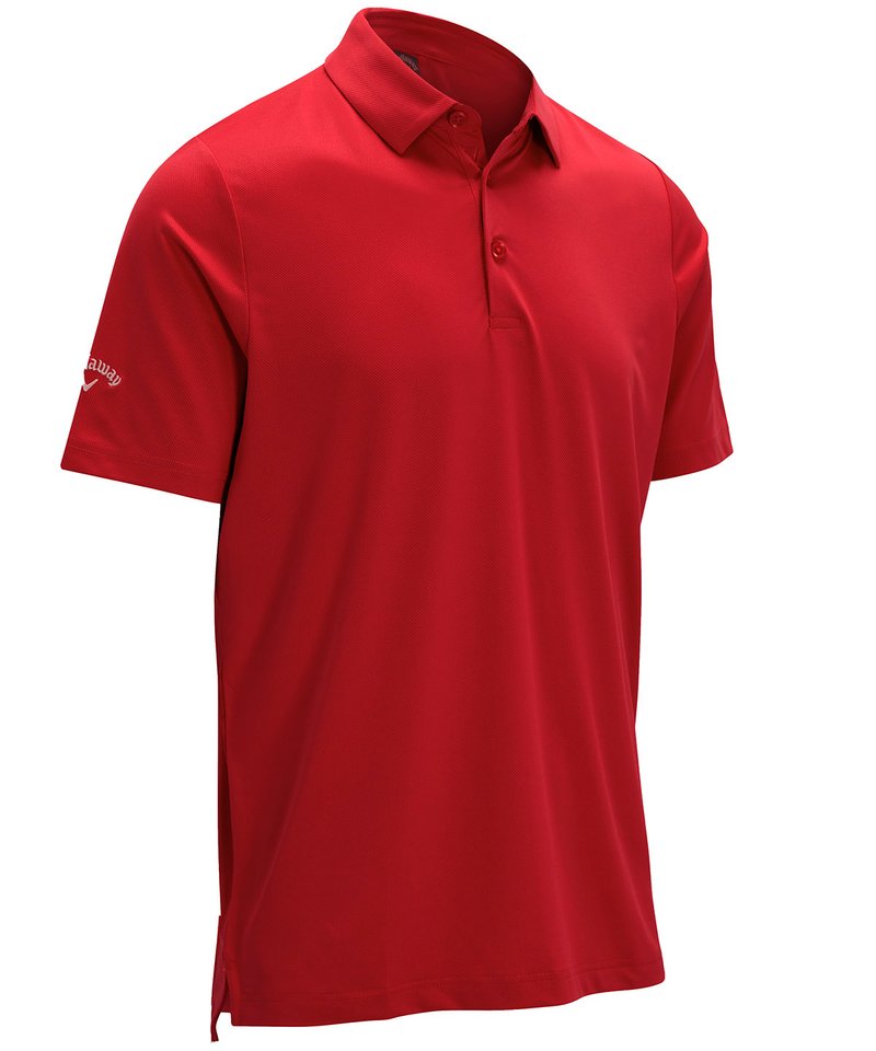 Swing Tech™ Solid Polo in True Red by Callaway — Custom branded clothing by Print Press, featuring premium embroidery produced in our specialist print lab in the UK.