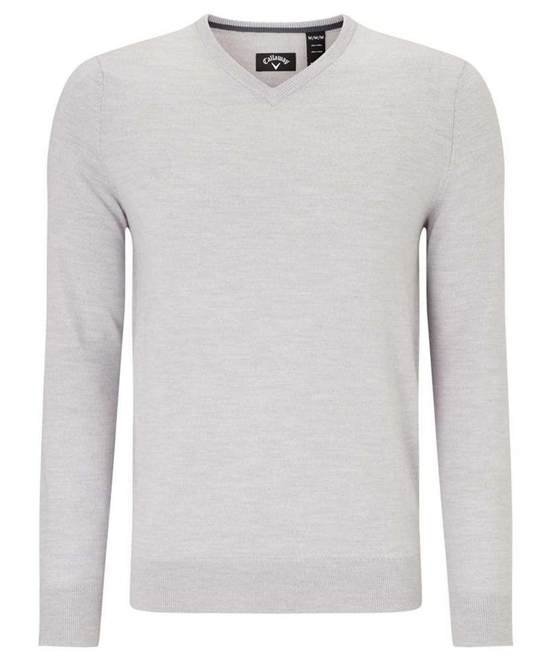 Ribbed V-Neck Merino Sweater in Pearl Blue by Callaway — Custom branded clothing by Print Press, featuring premium embroidery produced in our specialist print lab in the UK.