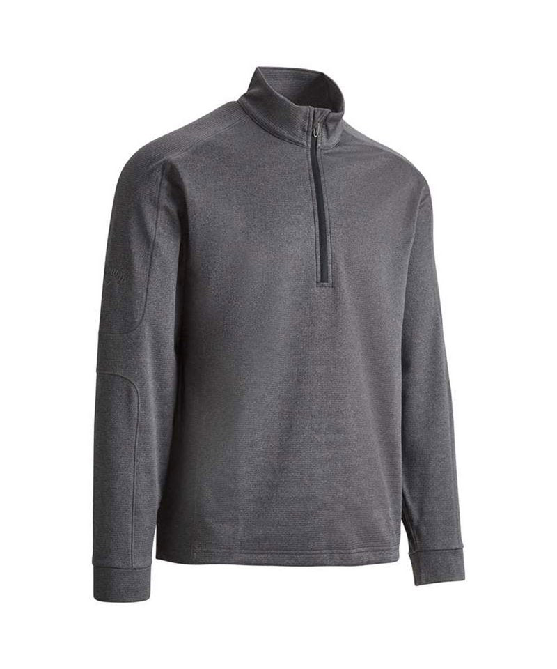 Waffle Knit Pullover in Asphalt Heather by Callaway — Custom branded clothing by Print Press, featuring premium embroidery produced in our specialist print lab in the UK.