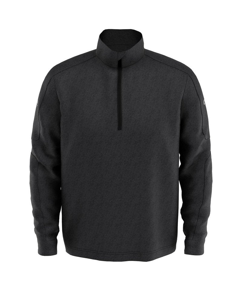 Waffle Knit Pullover in Caviar Shade Heather by Callaway — Custom branded clothing by Print Press, featuring premium embroidery produced in our specialist print lab in the UK.