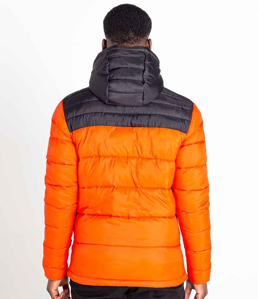 Dare 2b Hot Shot Hooded Baffle Jacket in by Dare 2b — Custom branded clothing by Print Press, featuring premium embroidery produced in our specialist print lab in the UK.