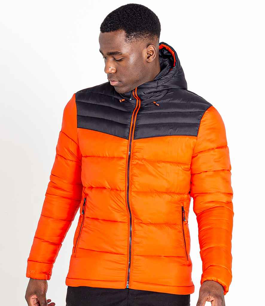 Dare 2b Hot Shot Hooded Baffle Jacket in by Dare 2b — Custom branded clothing by Print Press, featuring premium embroidery produced in our specialist print lab in the UK.