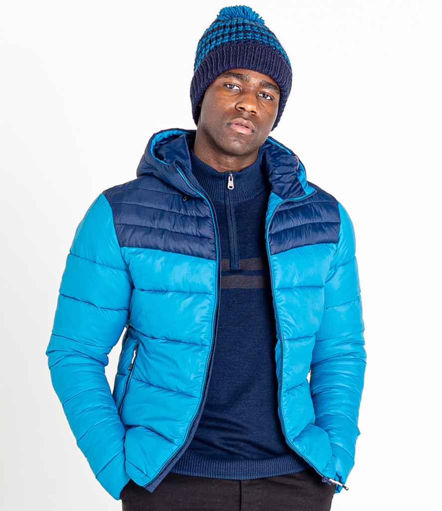 Dare 2b Hot Shot Hooded Baffle Jacket in by Dare 2b — Custom branded clothing by Print Press, featuring premium embroidery produced in our specialist print lab in the UK.