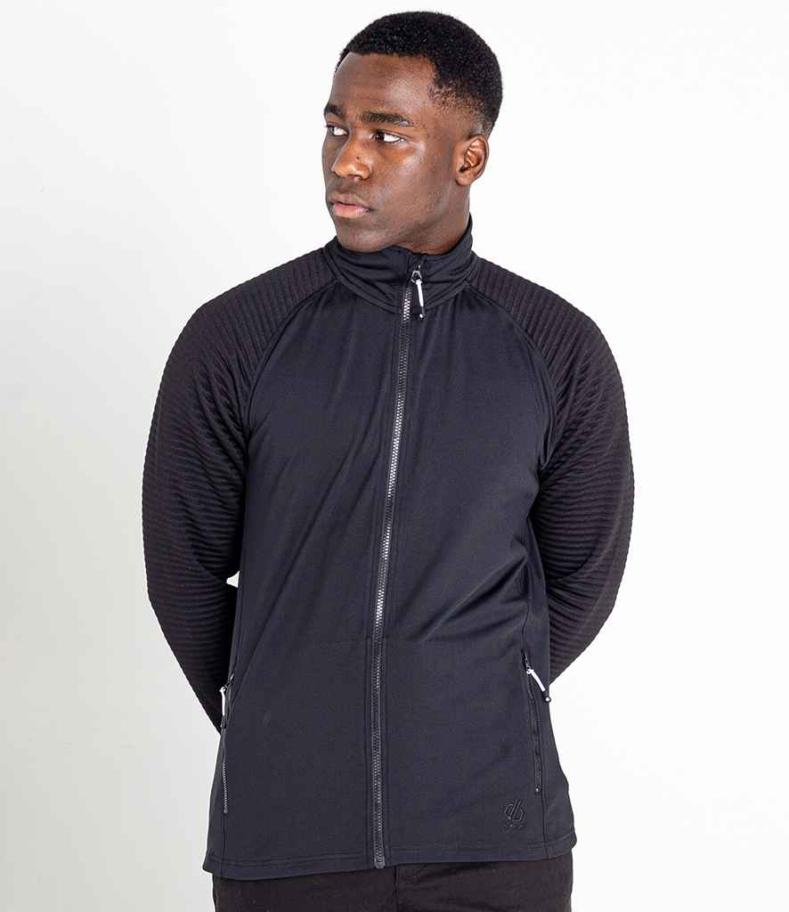 Dare 2b Collective Full Zip Stretch Sweat Jacket in Black Black by Dare 2b — Custom branded clothing by Print Press, featuring premium embroidery produced in our specialist print lab in the UK.