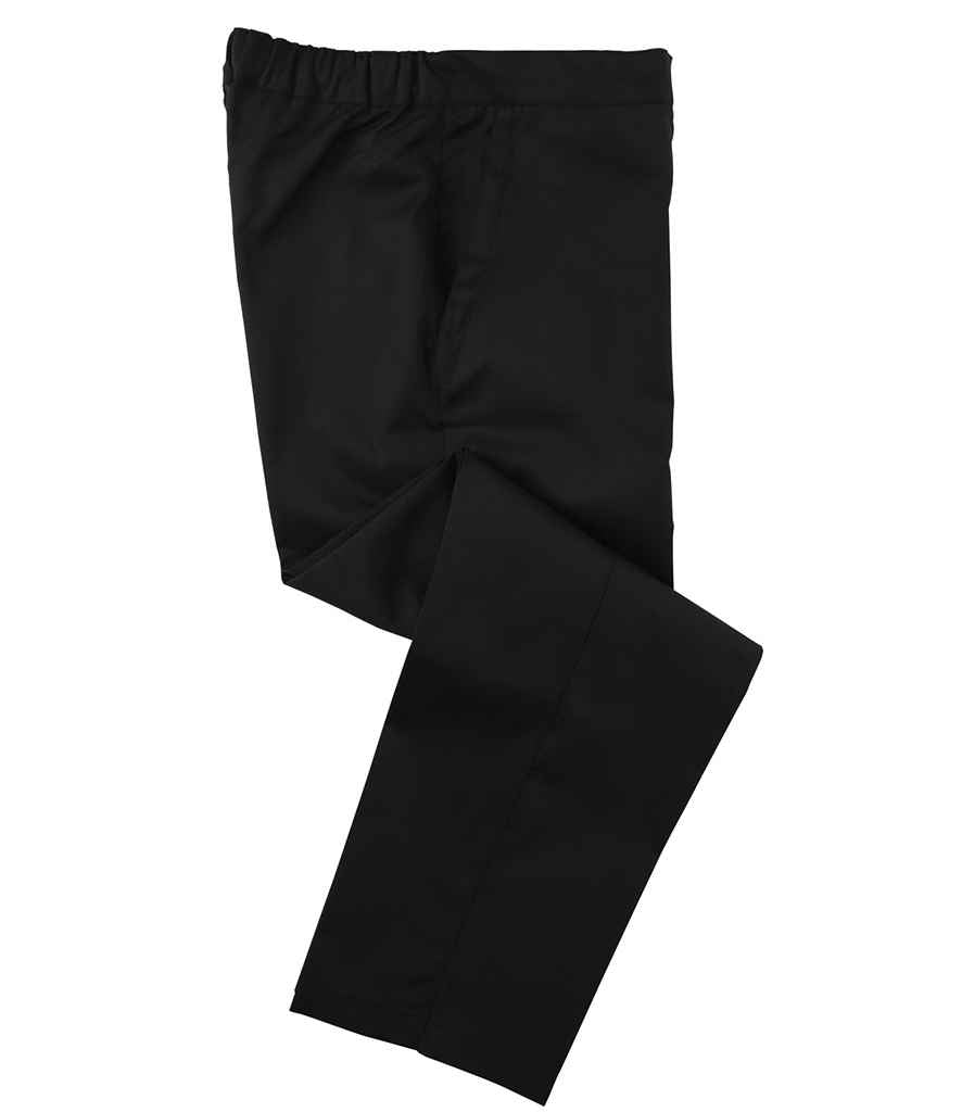 Dennys Unisex Elasticated Chef's Trousers in by Dennys — Custom branded clothing by Print Press, featuring premium embroidery produced in our specialist print lab in the UK.
