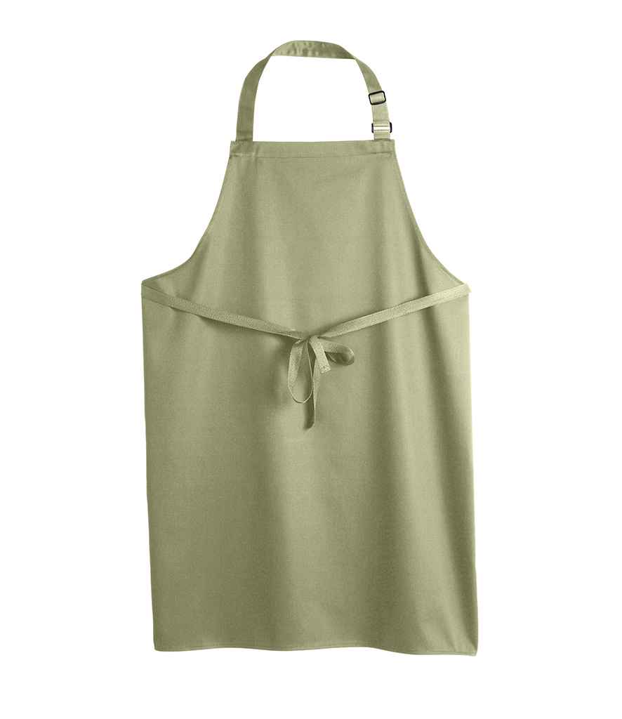 Dennys Polyester Bib Apron in ONE Khaki by Dennys — Custom branded clothing by Print Press, featuring premium embroidery produced in our specialist print lab in the UK.