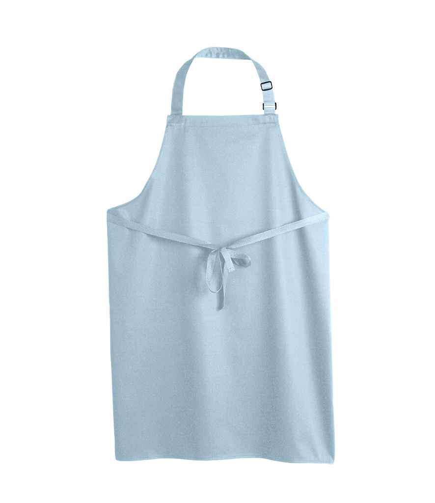 Dennys Polyester Bib Apron in ONE Light Blue by Dennys — Custom branded clothing by Print Press, featuring premium embroidery produced in our specialist print lab in the UK.