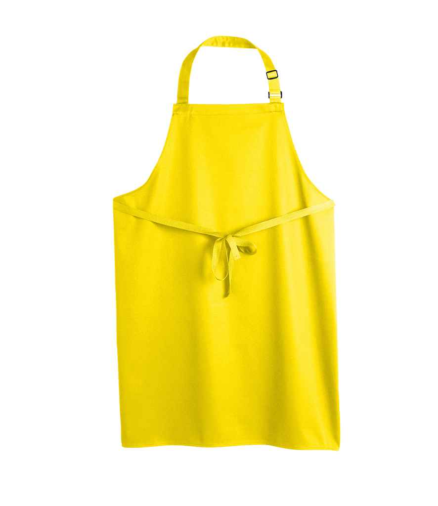 Dennys Polyester Bib Apron in ONE Lemon by Dennys — Custom branded clothing by Print Press, featuring premium embroidery produced in our specialist print lab in the UK.