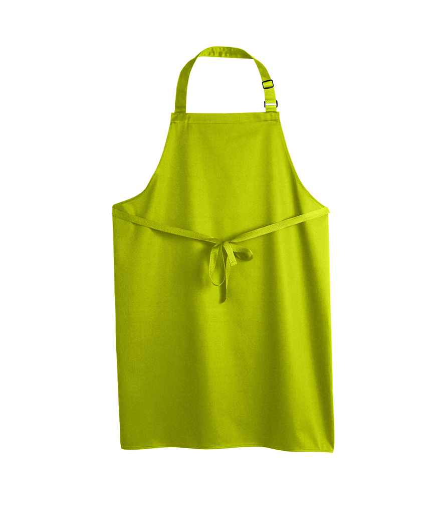 Dennys Polyester Bib Apron in ONE Lime Green by Dennys — Custom branded clothing by Print Press, featuring premium embroidery produced in our specialist print lab in the UK.