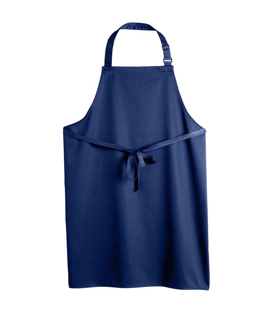 Dennys Polyester Bib Apron in ONE Navy by Dennys — Custom branded clothing by Print Press, featuring premium embroidery produced in our specialist print lab in the UK.
