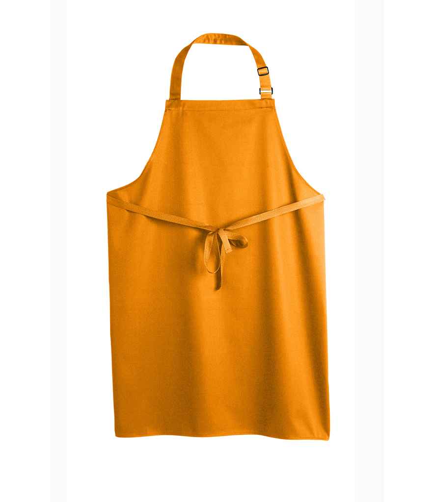 Dennys Polyester Bib Apron in ONE Orange by Dennys — Custom branded clothing by Print Press, featuring premium embroidery produced in our specialist print lab in the UK.