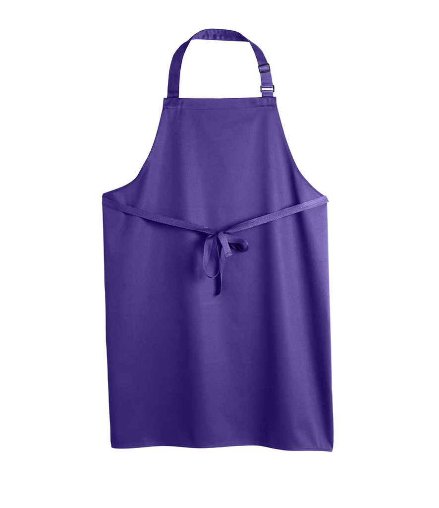 Dennys Polyester Bib Apron in ONE Purple by Dennys — Custom branded clothing by Print Press, featuring premium embroidery produced in our specialist print lab in the UK.