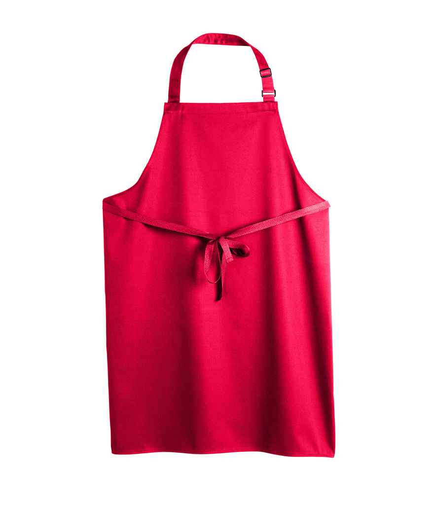 Dennys Polyester Bib Apron in ONE Red by Dennys — Custom branded clothing by Print Press, featuring premium embroidery produced in our specialist print lab in the UK.