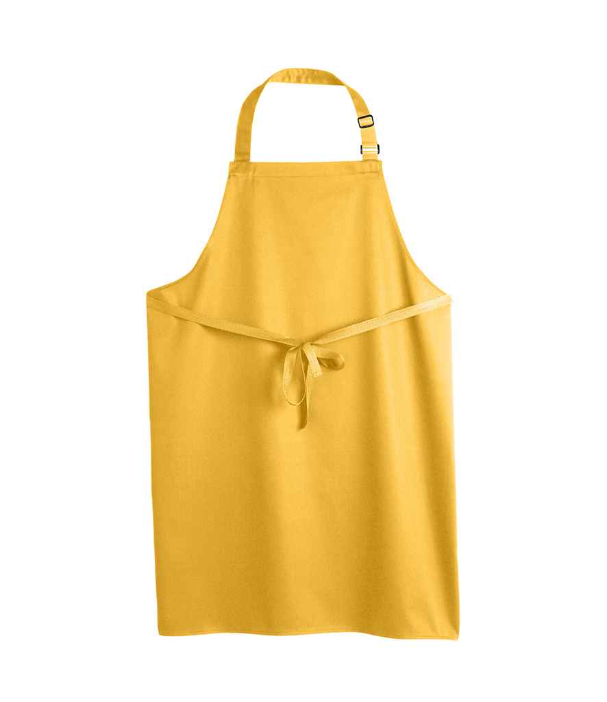 Dennys Polyester Bib Apron in ONE Sunflower by Dennys — Custom branded clothing by Print Press, featuring premium embroidery produced in our specialist print lab in the UK.