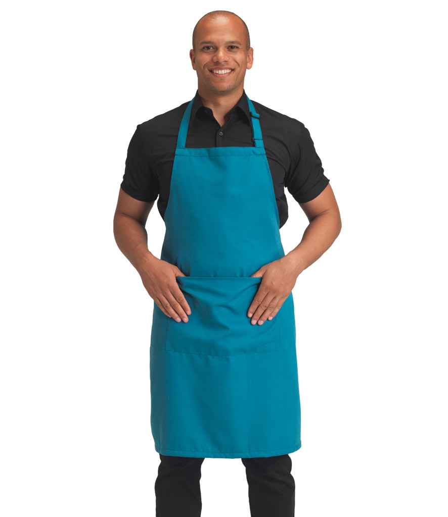 Dennys Polyester Bib Apron with Pocket in ONE by Dennys — Custom branded clothing by Print Press, featuring premium embroidery produced in our specialist print lab in the UK.