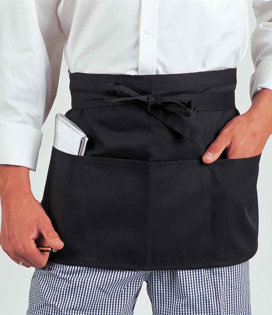 Dennys Money Pocket Apron in ONE Black by Dennys — Custom branded clothing by Print Press, featuring premium embroidery produced in our specialist print lab in the UK.
