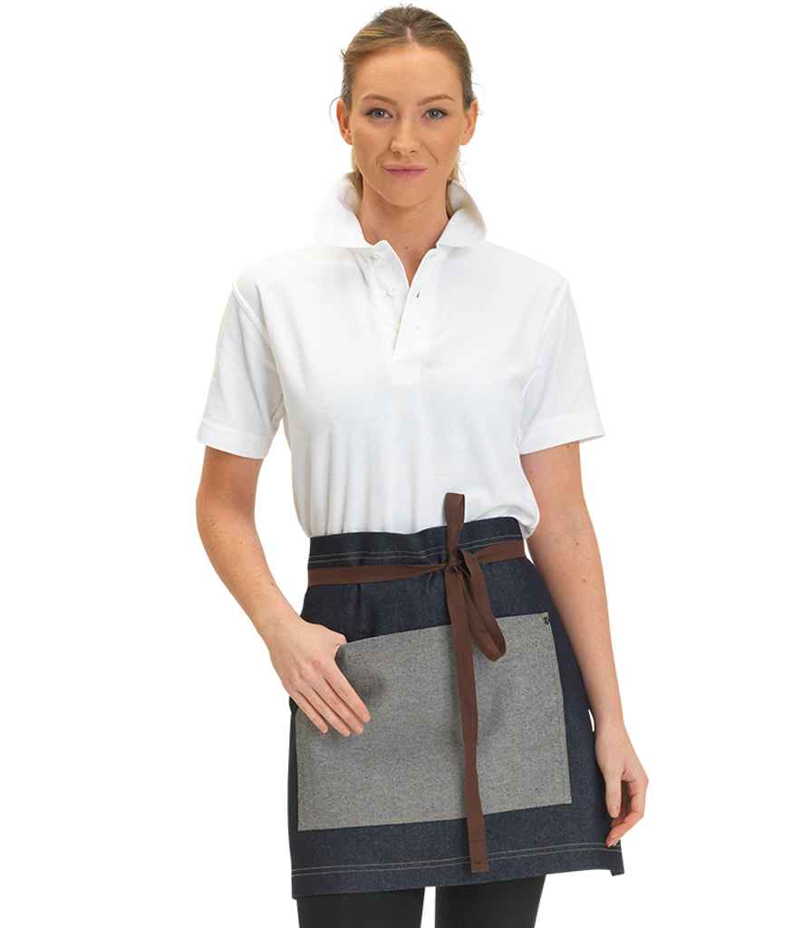 Dennys Denim Waist Apron in ONE Original Denim by Dennys — Custom branded clothing by Print Press, featuring premium embroidery produced in our specialist print lab in the UK.